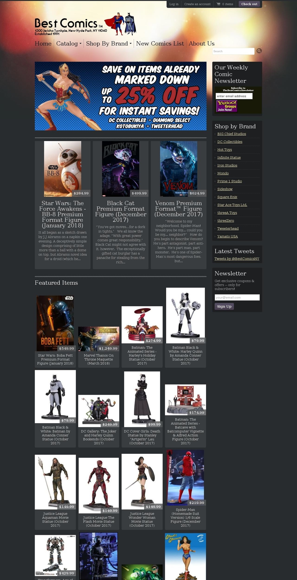 bestcomics.com shopify website screenshot