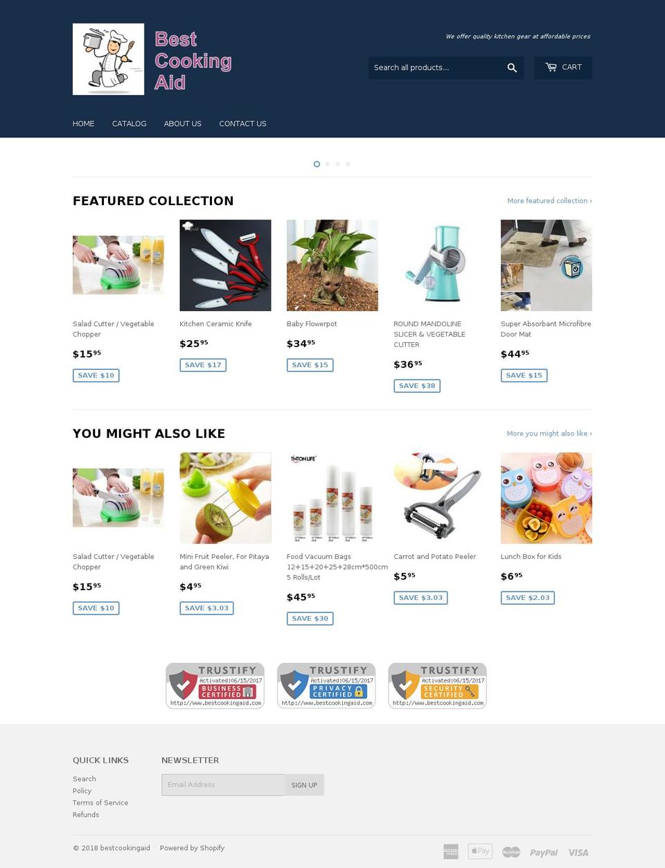 bestcookingaid.com — Shopify storefront screenshot