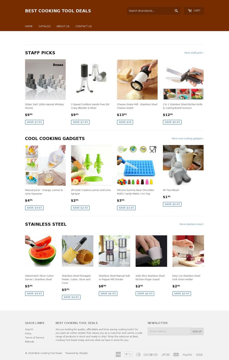 bestcookingtooldeals.com — Shopify storefront screenshot