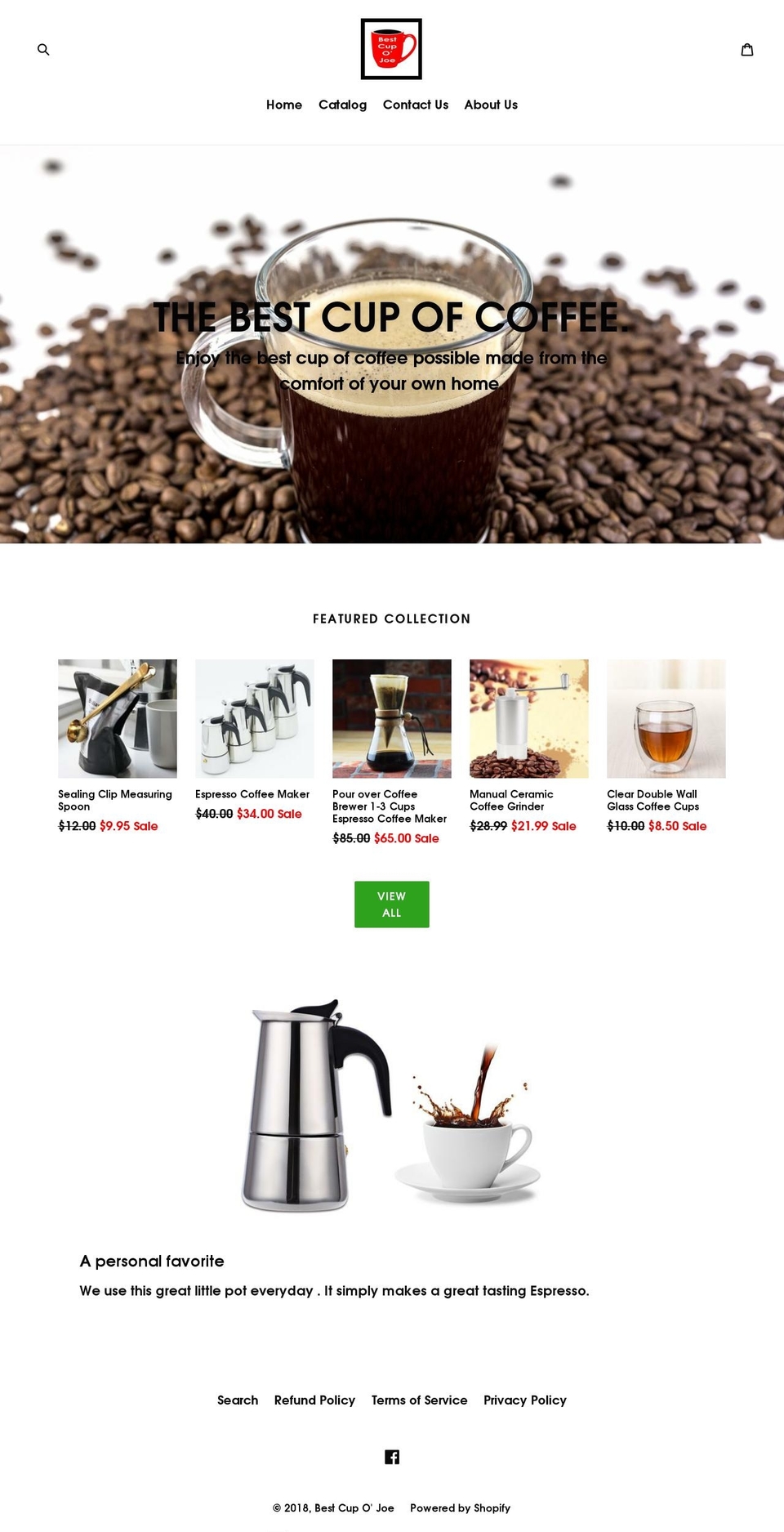 bestcupojoe.com — Shopify storefront screenshot