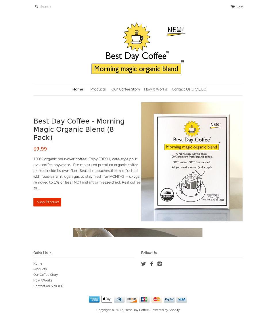 bestdaycoffee.com shopify website screenshot