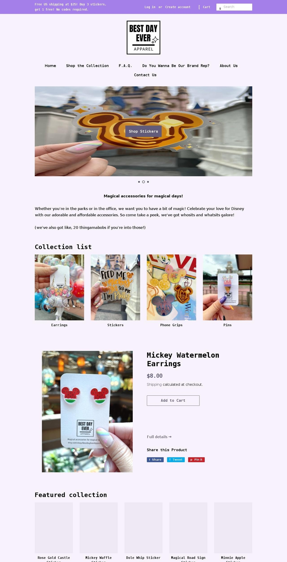 bestdayeverapparel.com shopify website screenshot