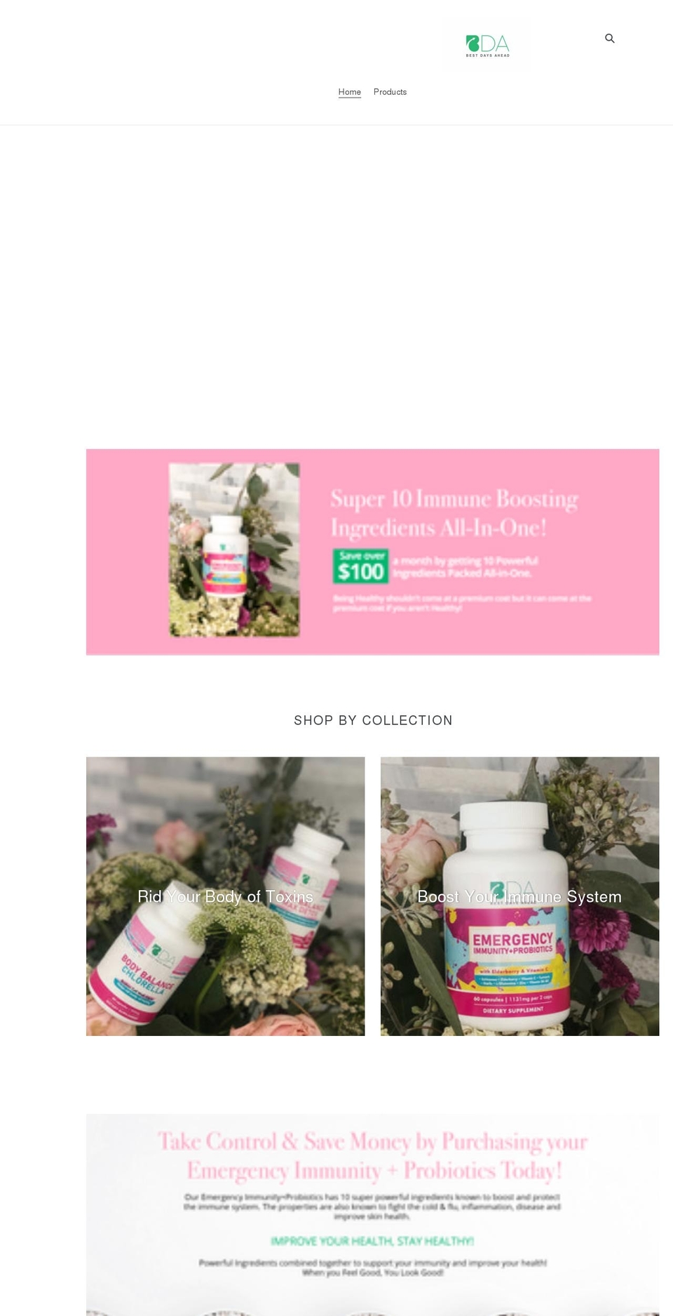 bestdaysaheadhealth.com shopify website screenshot