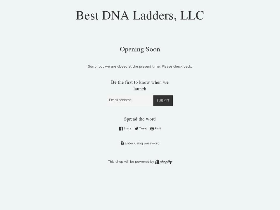 bestdnaladders.com — Shopify storefront screenshot