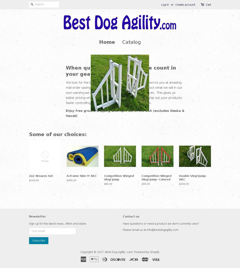 bestdogagility.com shopify website screenshot