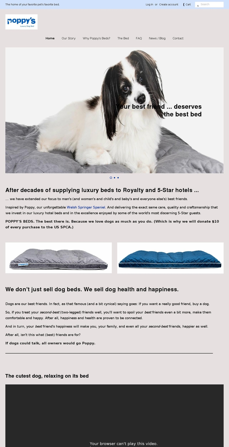 bestdogbeds.net shopify website screenshot