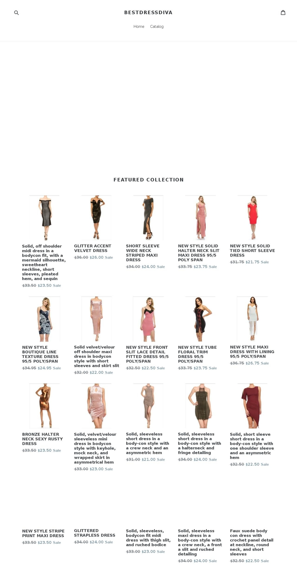 bestdressdiva.com shopify website screenshot