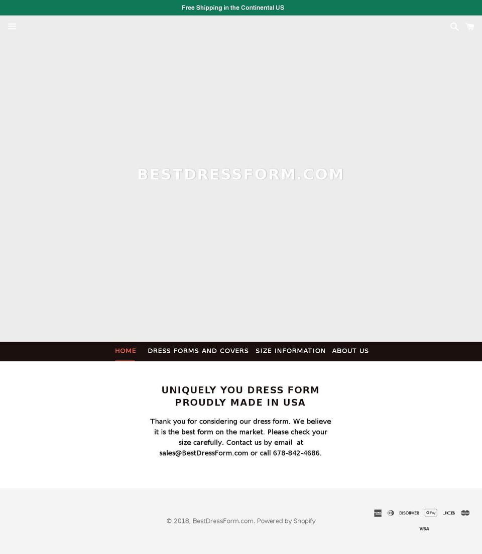bestdressform.com — Shopify storefront screenshot
