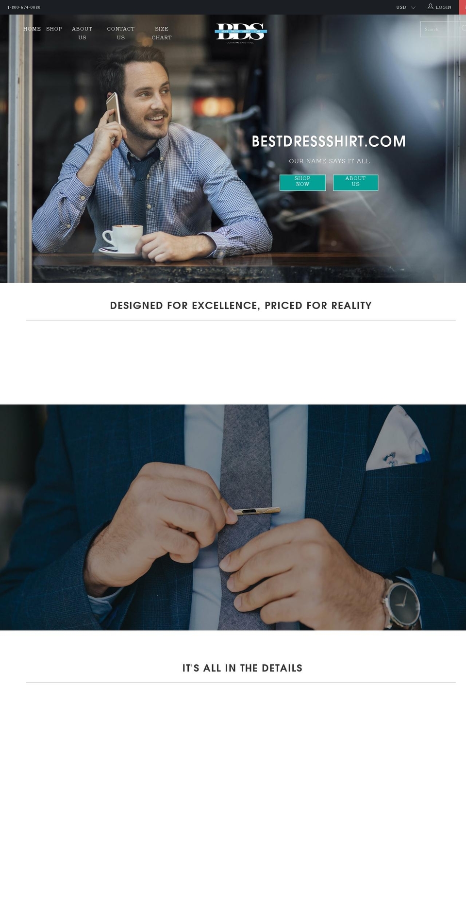 bestdressshirt.com shopify website screenshot