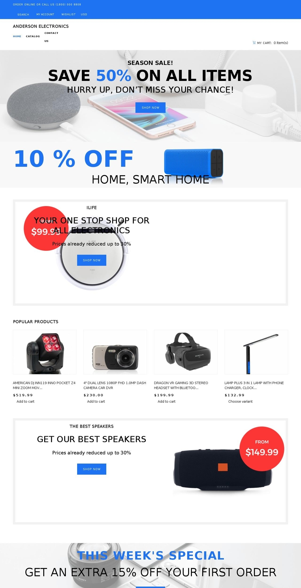 Electronics store theme Shopify theme site example bestelectronics.info