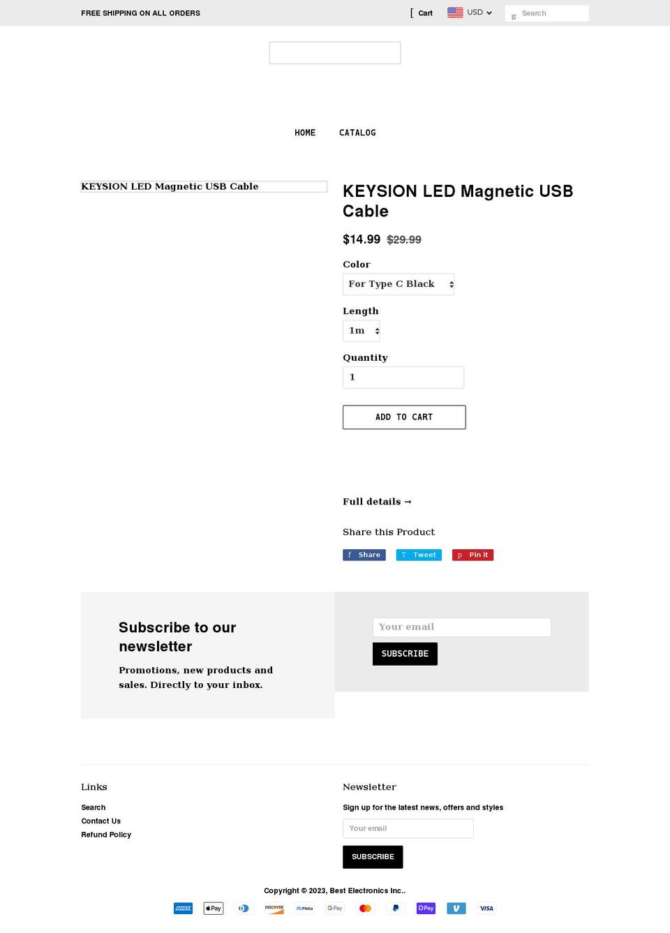 bestelectronicsinc.com shopify website screenshot