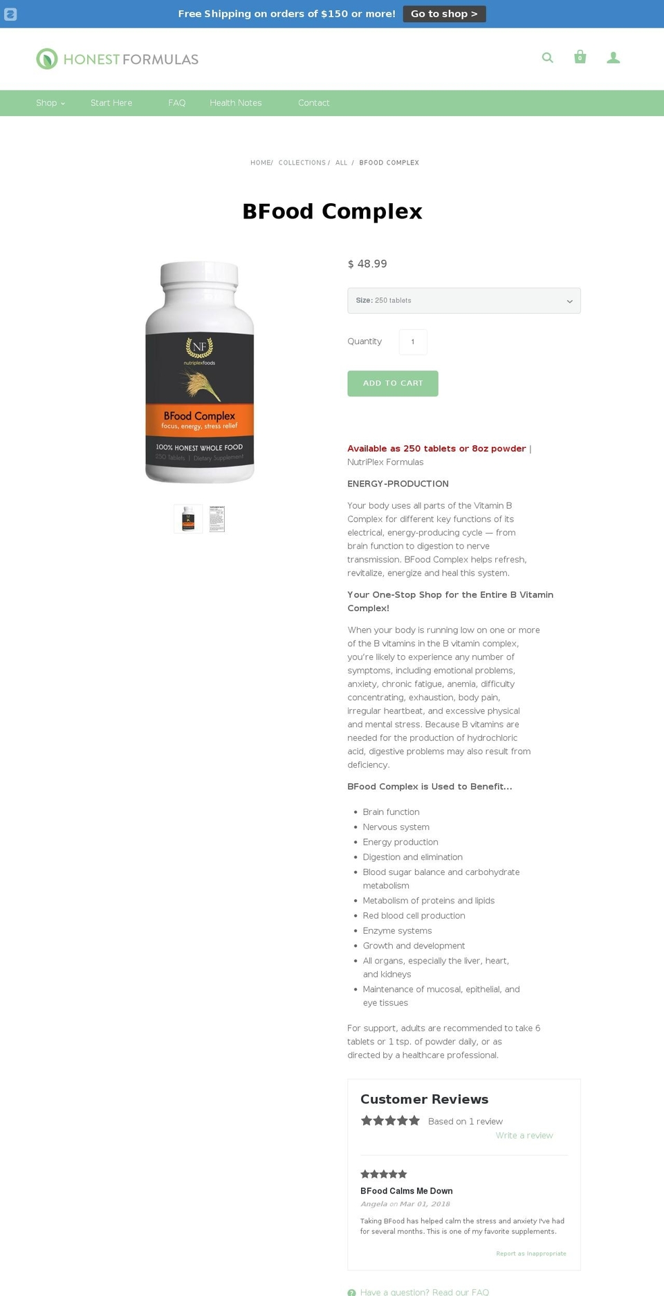 bestenergyfoods.com — Shopify storefront screenshot