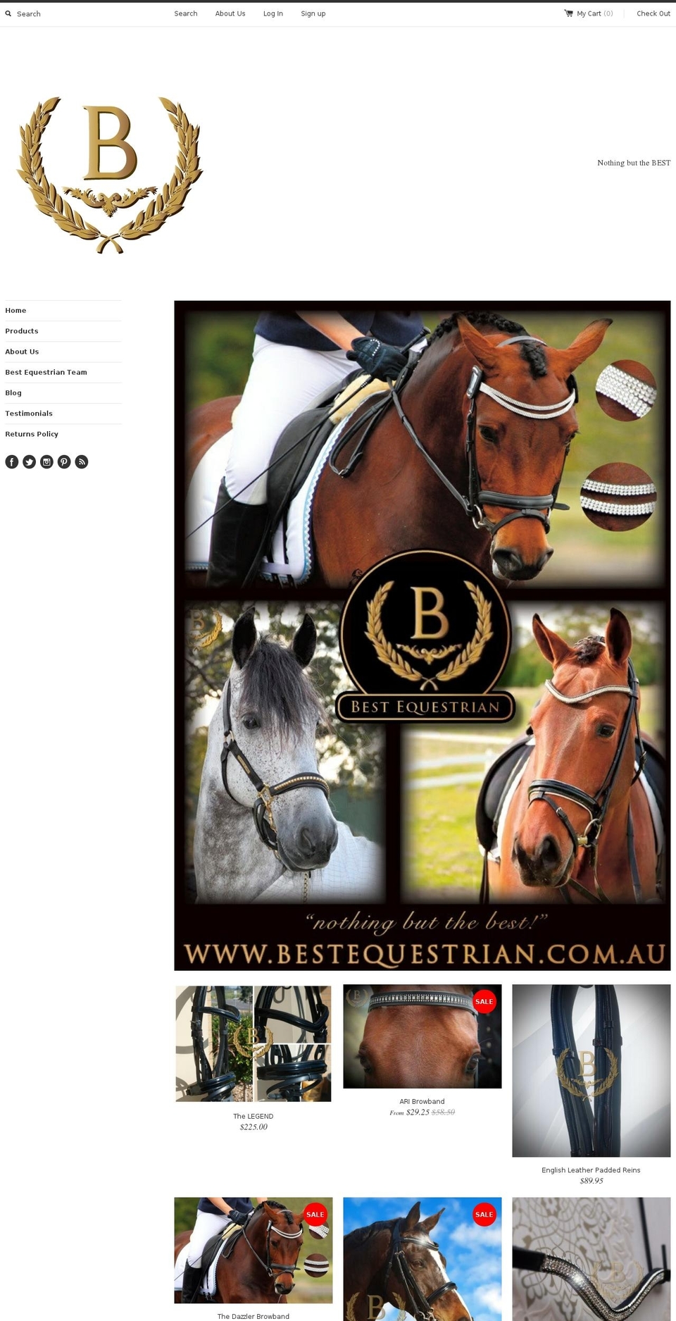 bestequestrian.com.au shopify website screenshot