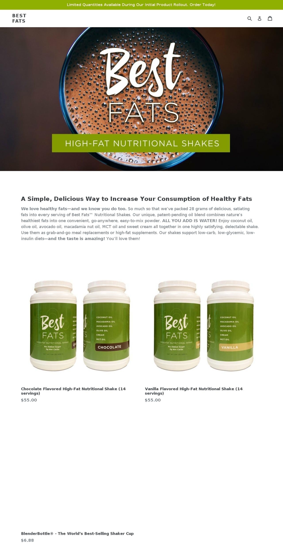 bestfats.com shopify website screenshot