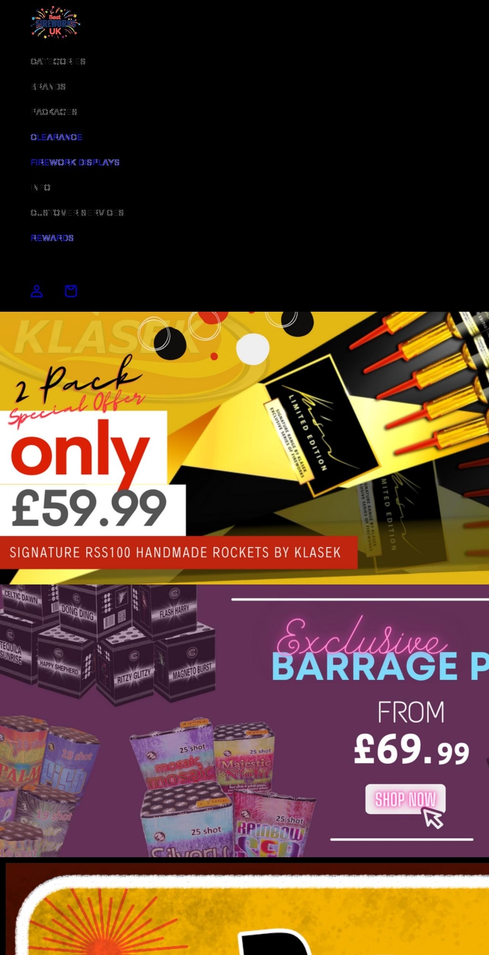 bestfireworks.uk shopify website screenshot