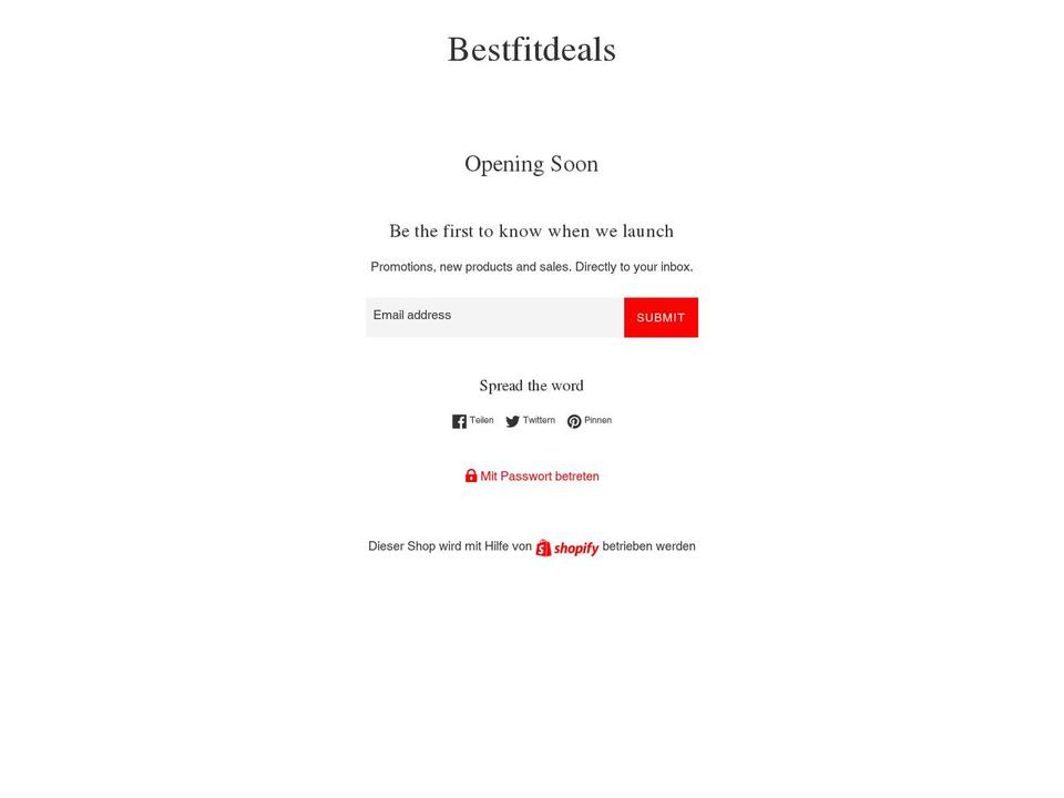 bestfitdeals.com — Shopify storefront screenshot
