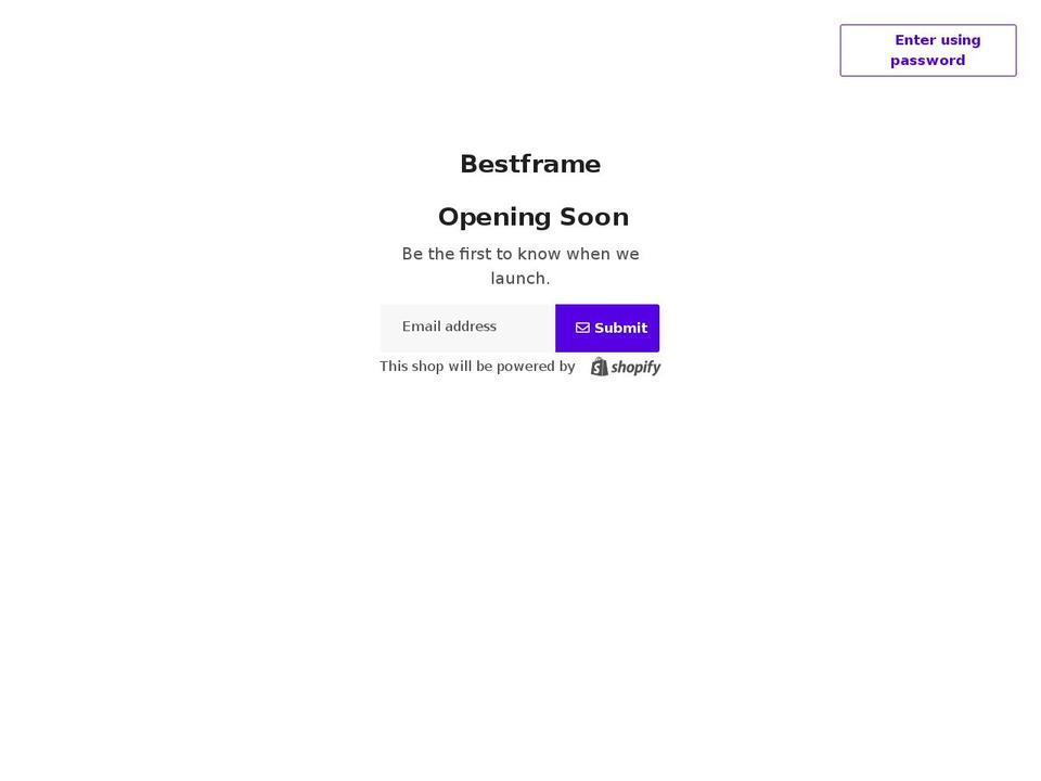 bestframe.com shopify website screenshot