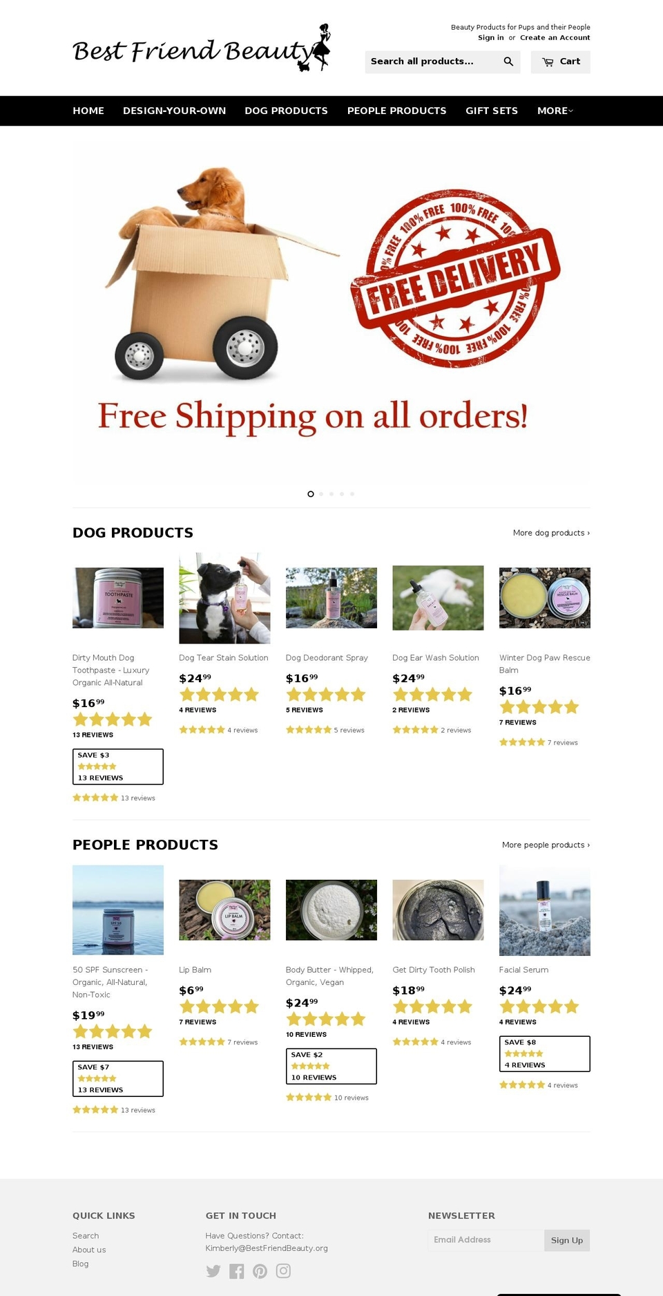bestfriendbeauty.net shopify website screenshot