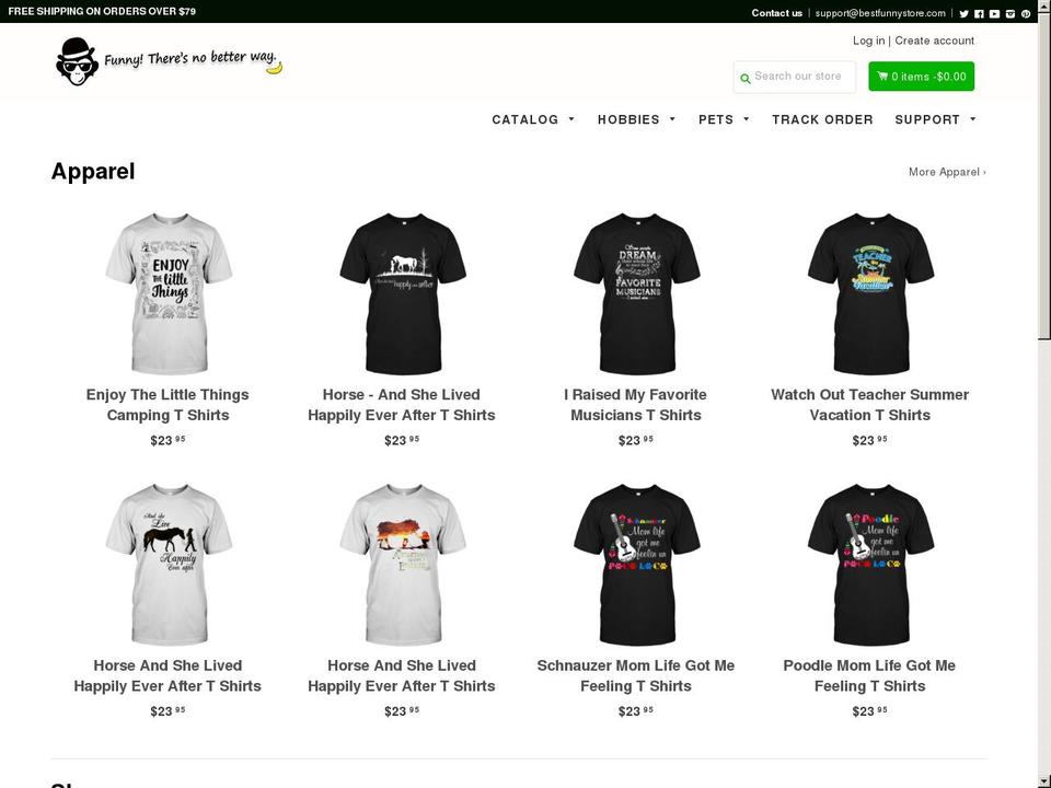 bestfunnystore.com shopify website screenshot