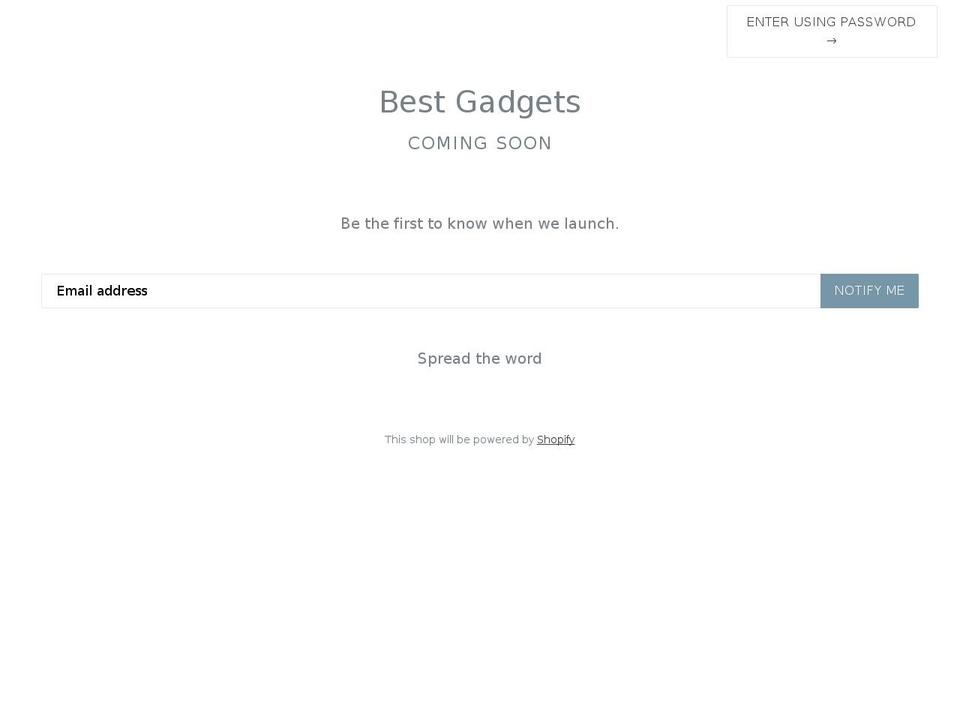 bestgadgets.tech shopify website screenshot