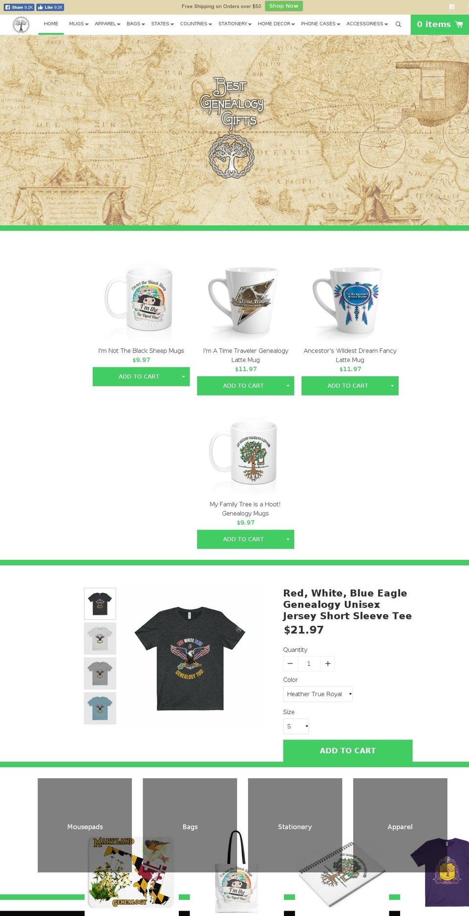 konversion-theme Shopify theme site example bestgenealogygifts.com