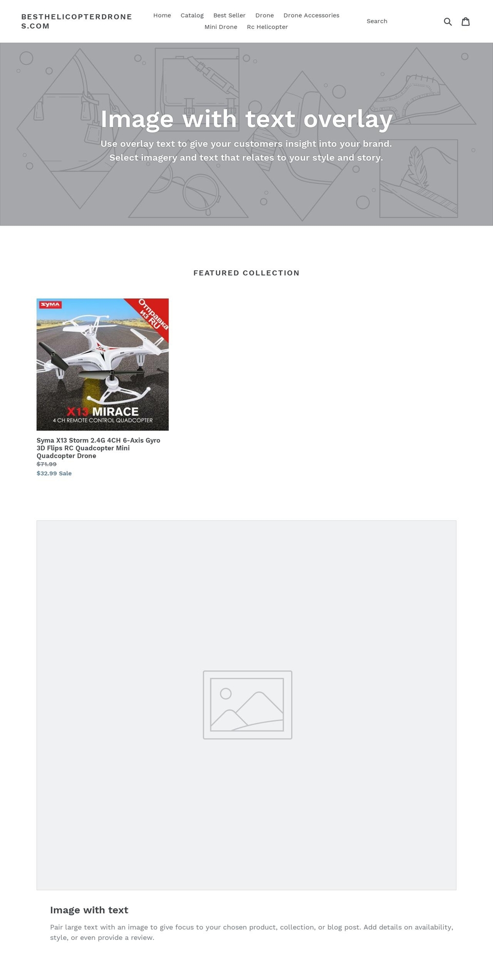 besthelicopterdrones.com — Shopify storefront screenshot