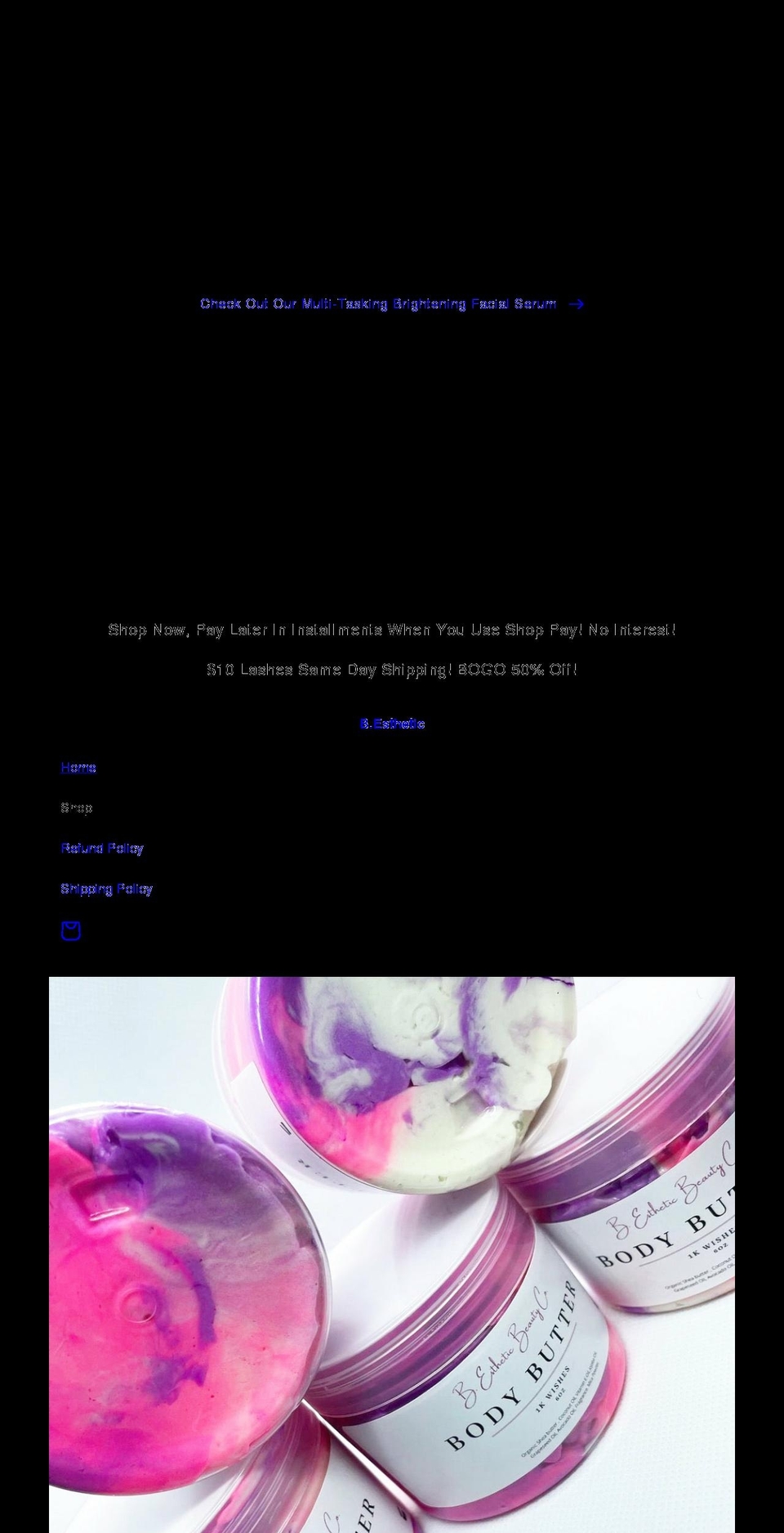 bestheticbeautyco.com shopify website screenshot