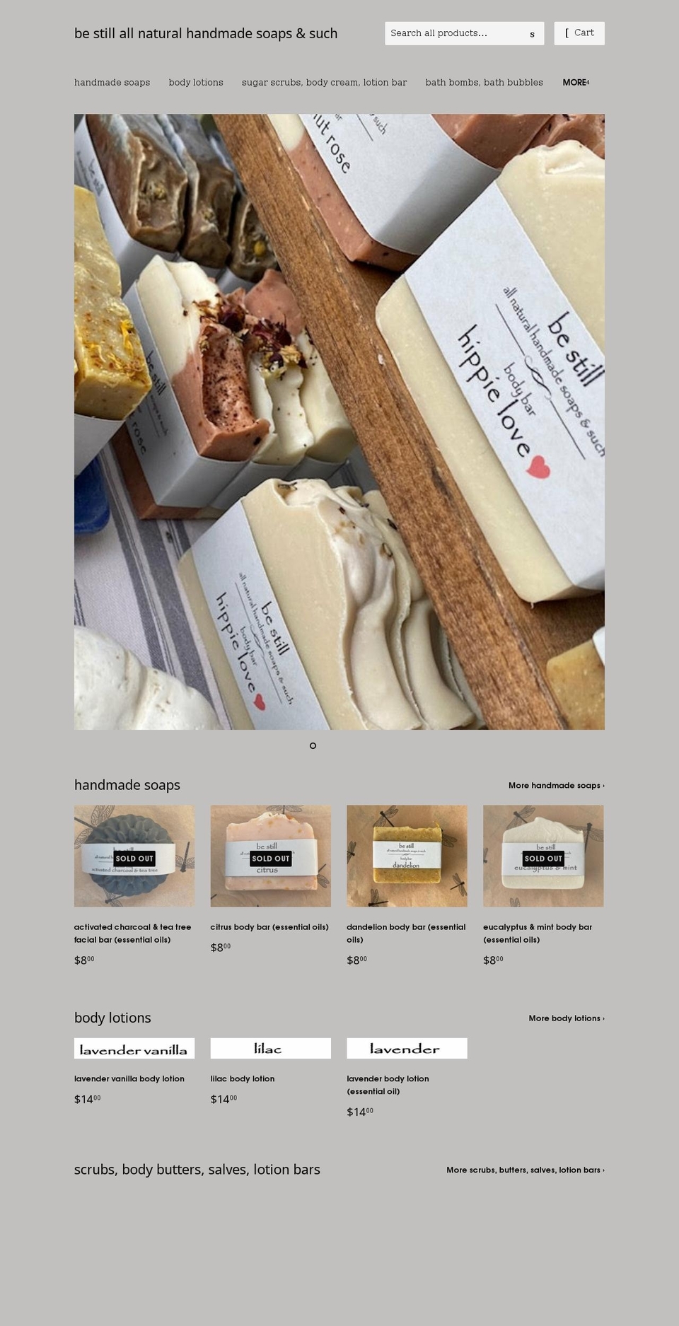 bestillsoaps.com shopify website screenshot