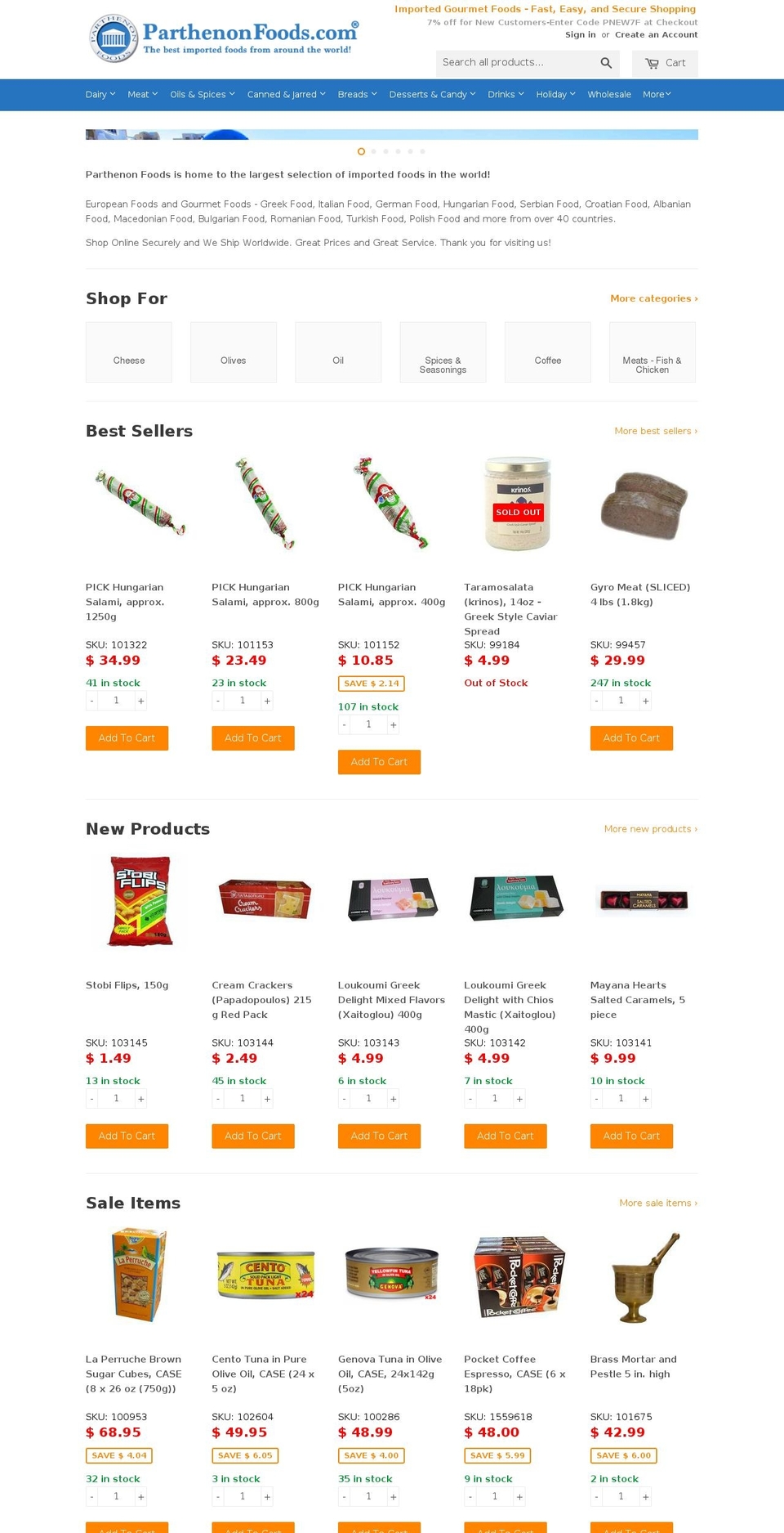 bestimportedfoods.com shopify website screenshot