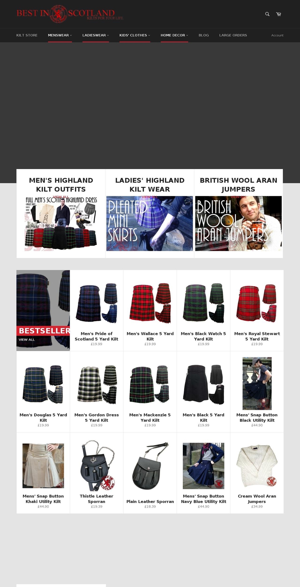 bestinscotland.co.uk shopify website screenshot