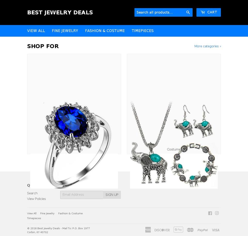 bestjewelry.deals shopify website screenshot