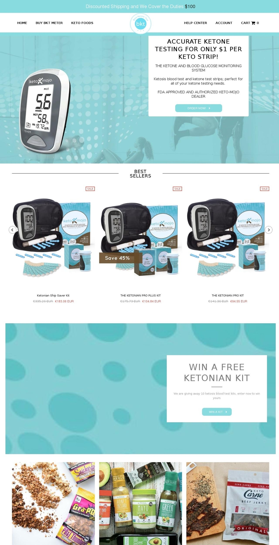 bestketonetest.com shopify website screenshot