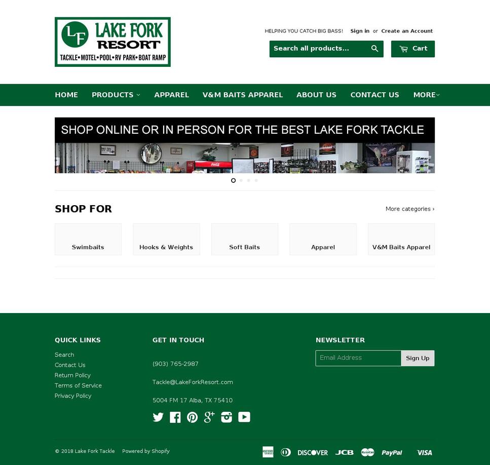 bestlakeforktackle.com — Shopify storefront screenshot