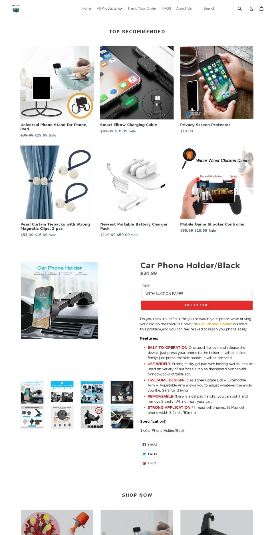 bestlife7.com — Shopify storefront screenshot