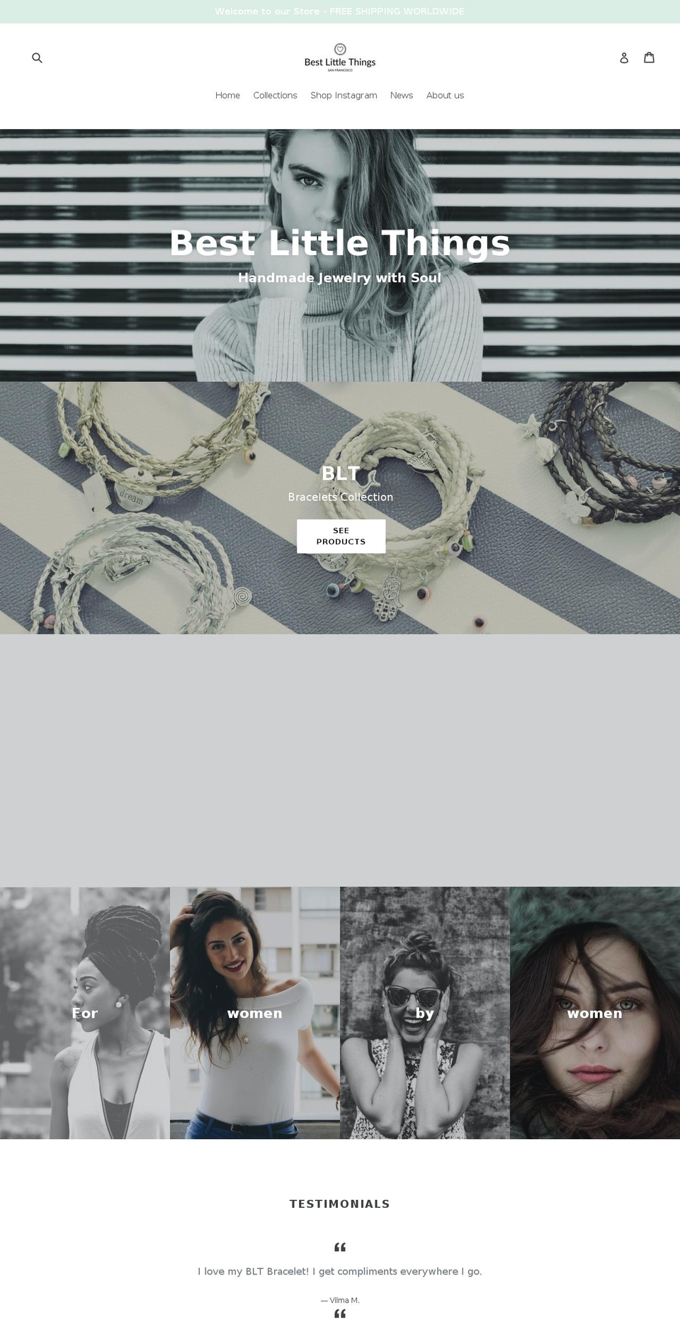 bestlittlethings.com shopify website screenshot