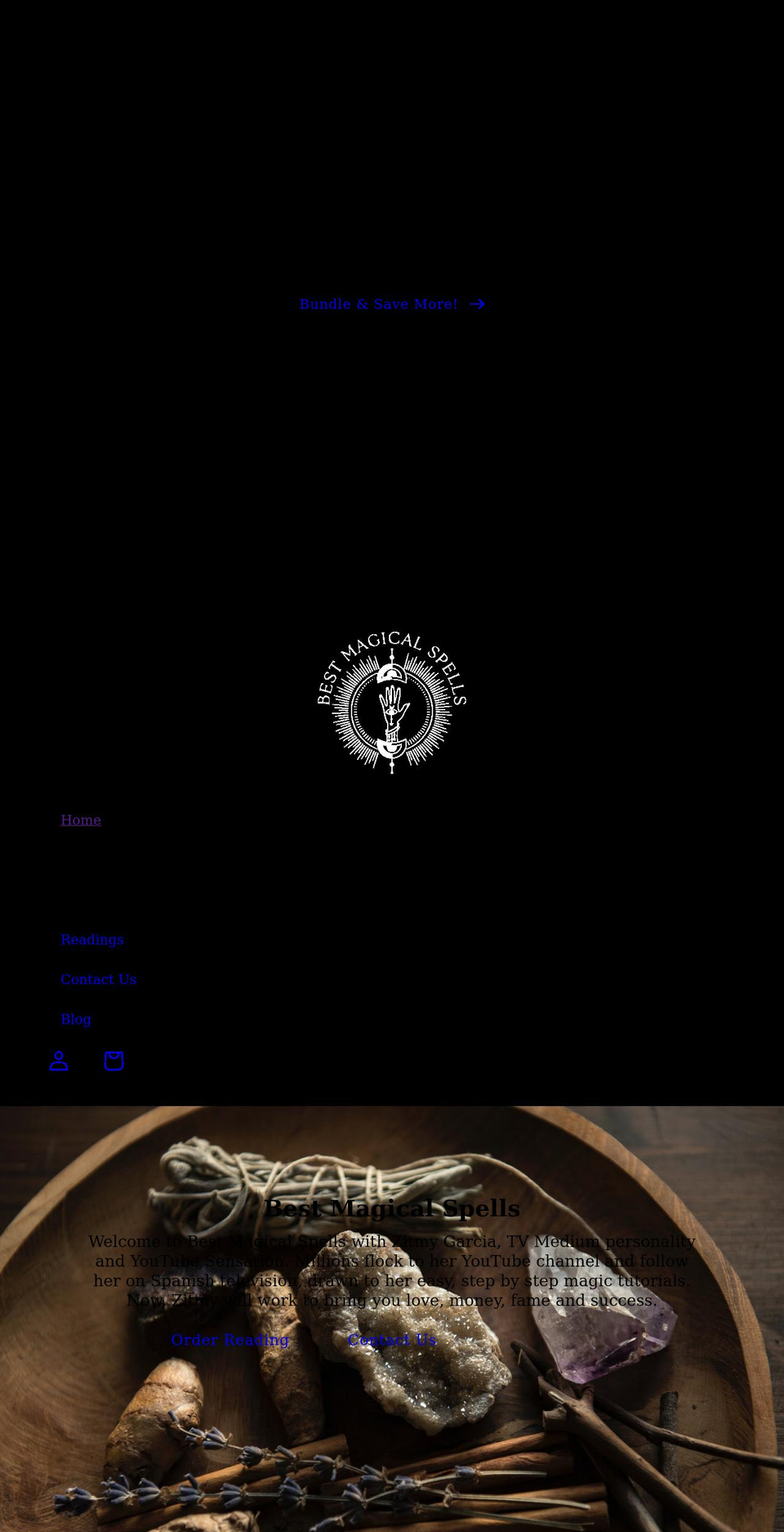 bestmagicalspells.com shopify website screenshot