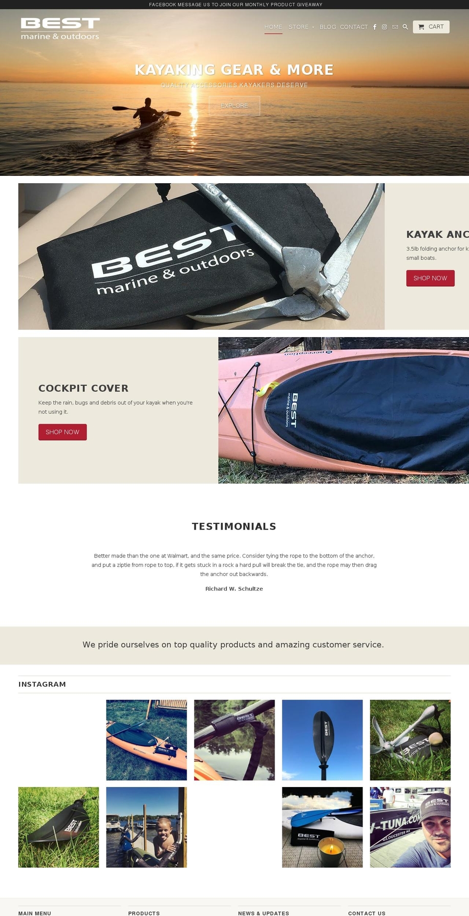 bestmarineandoutdoors.com shopify website screenshot