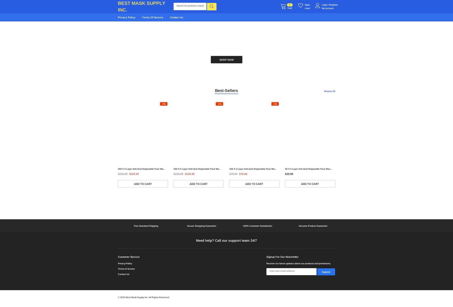 Shopbe--sections-readyzip Shopify theme site example bestmasksupply.com