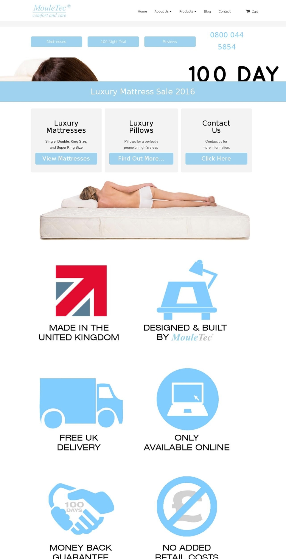bestmattressforbackpainrelief.com shopify website screenshot