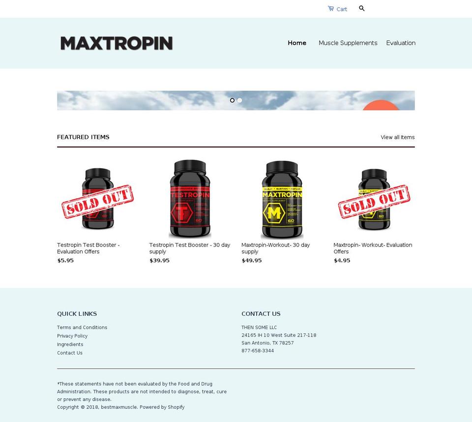 praza-template Shopify theme site example bestmaxmuscle.com