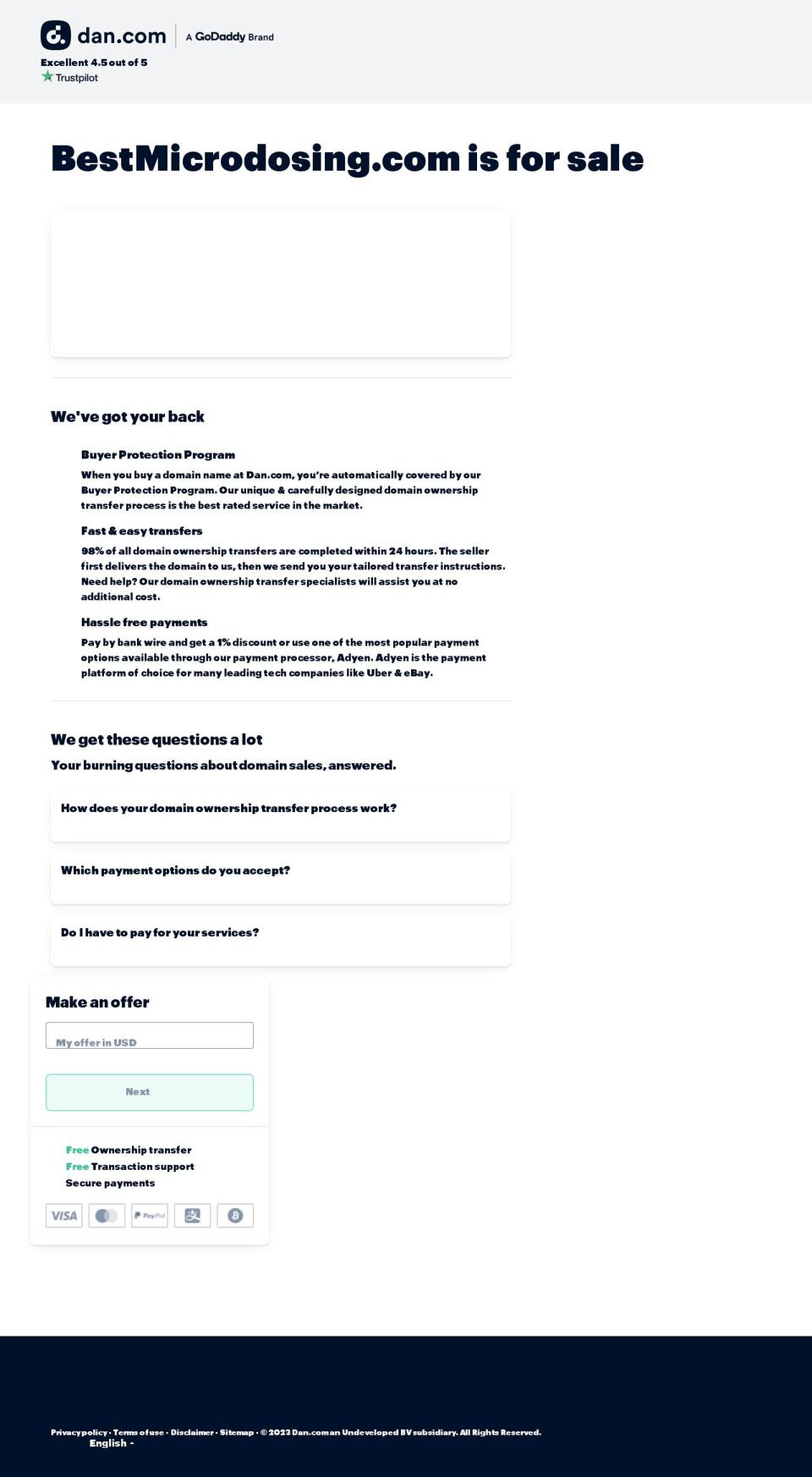 bestmicrodosing.com — Shopify storefront screenshot