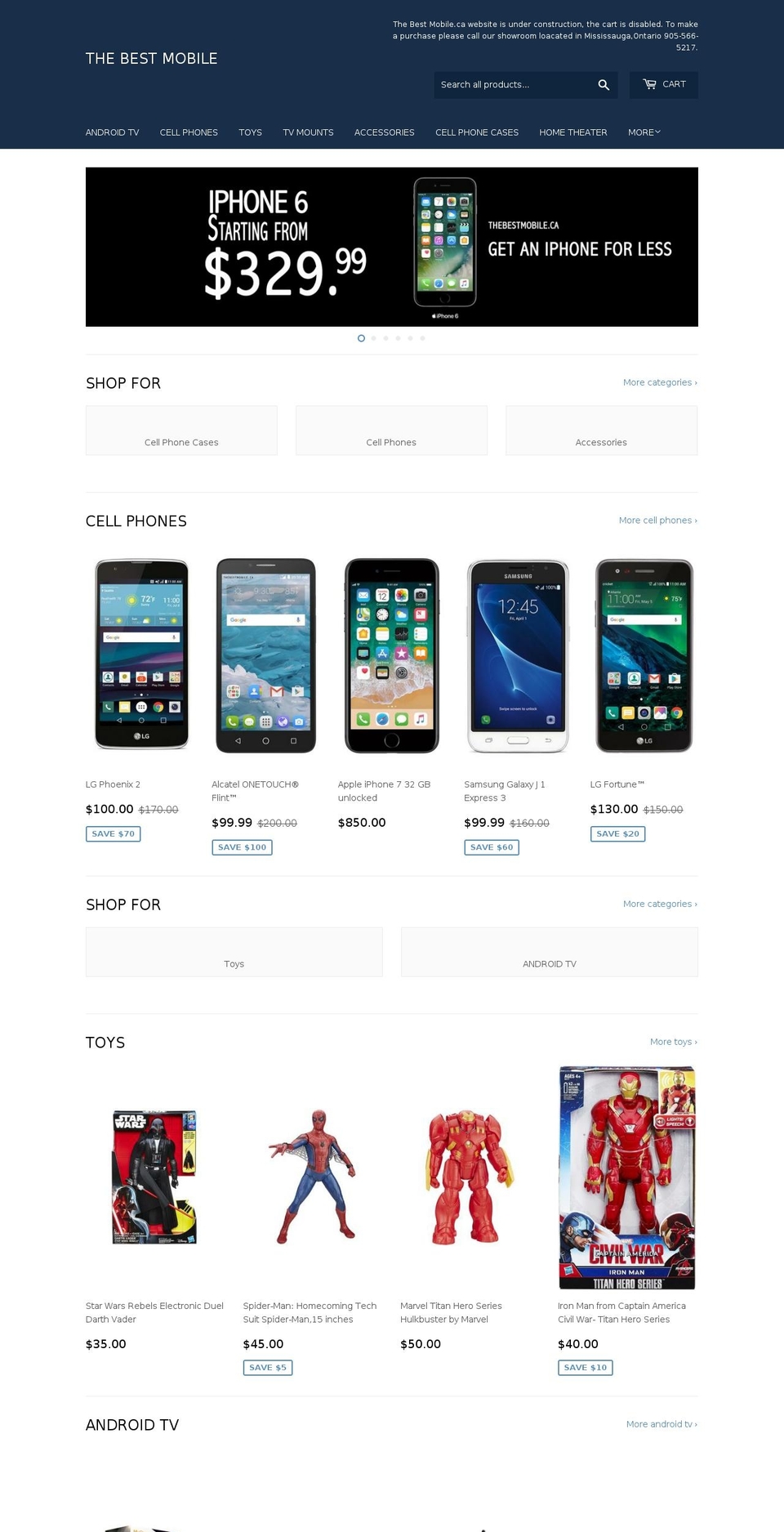 bestmobile.ca shopify website screenshot