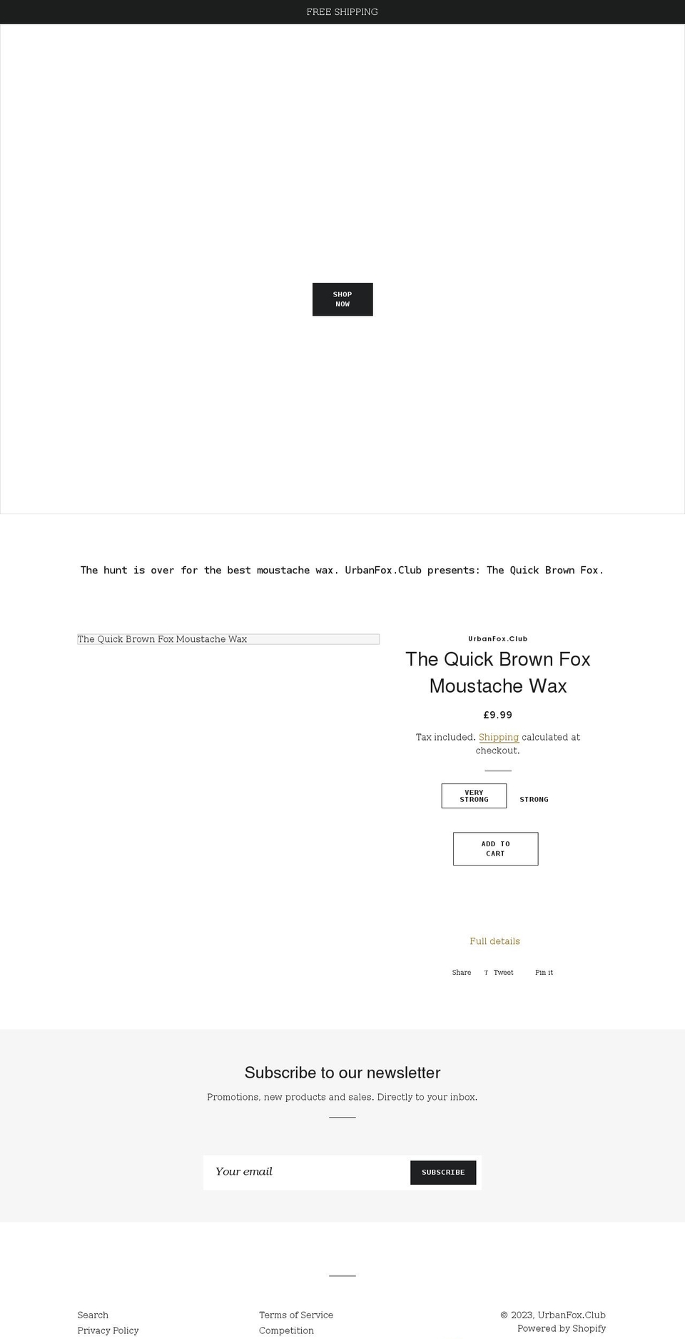bestmoustachewax.com shopify website screenshot
