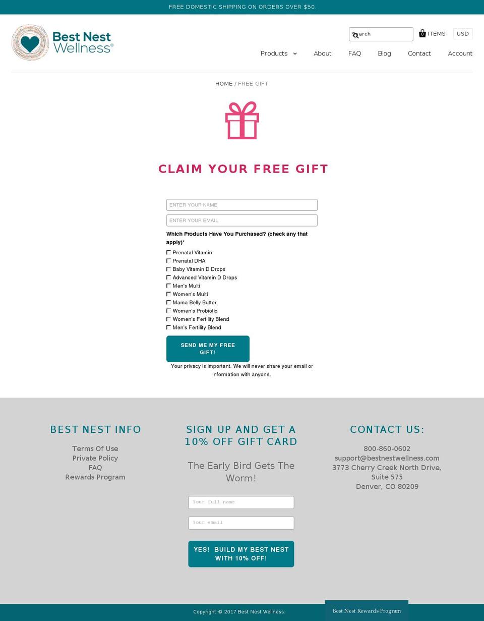 bestnestbonus.com shopify website screenshot