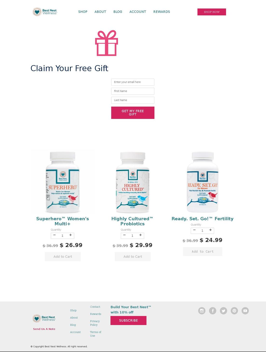 bestnestgift.com — Shopify storefront screenshot