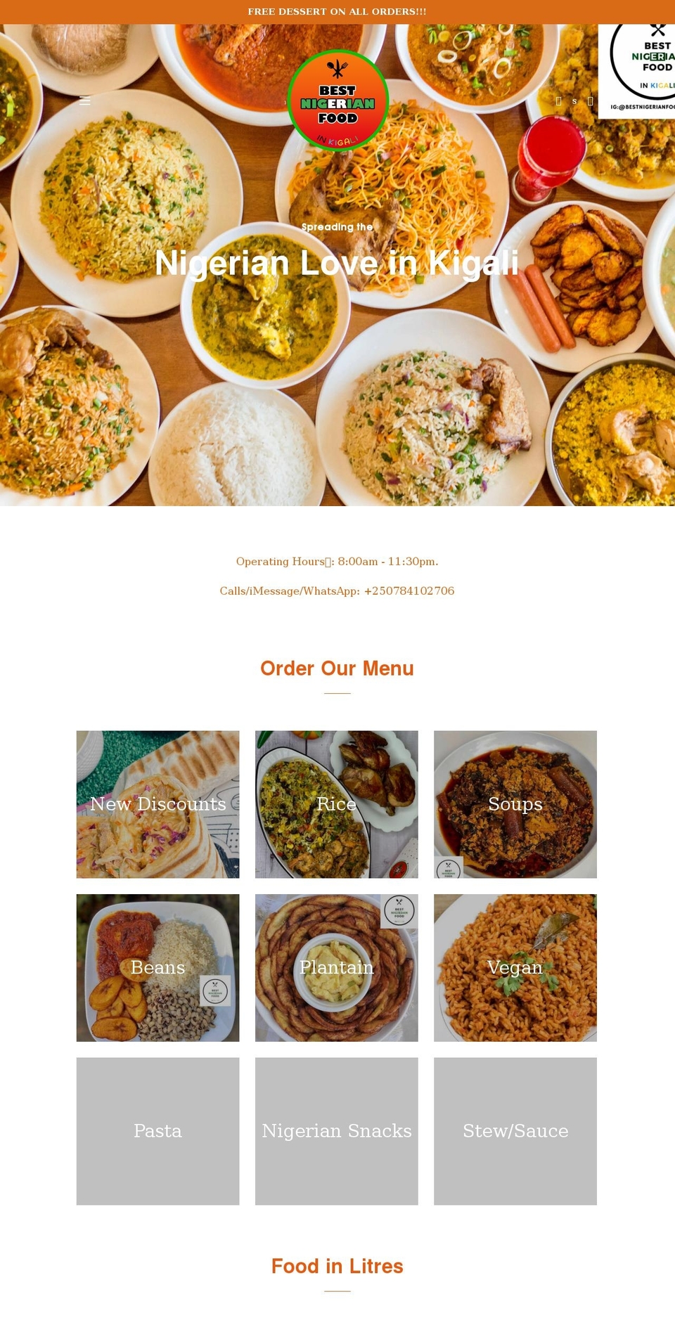 bestnigerianfoodinkigali.com shopify website screenshot