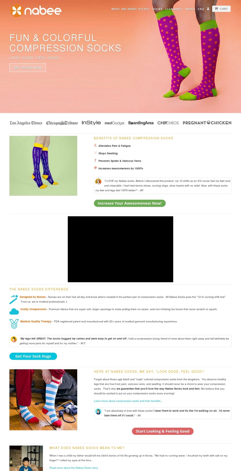 bestnursecompressionsocks.com — Shopify storefront screenshot
