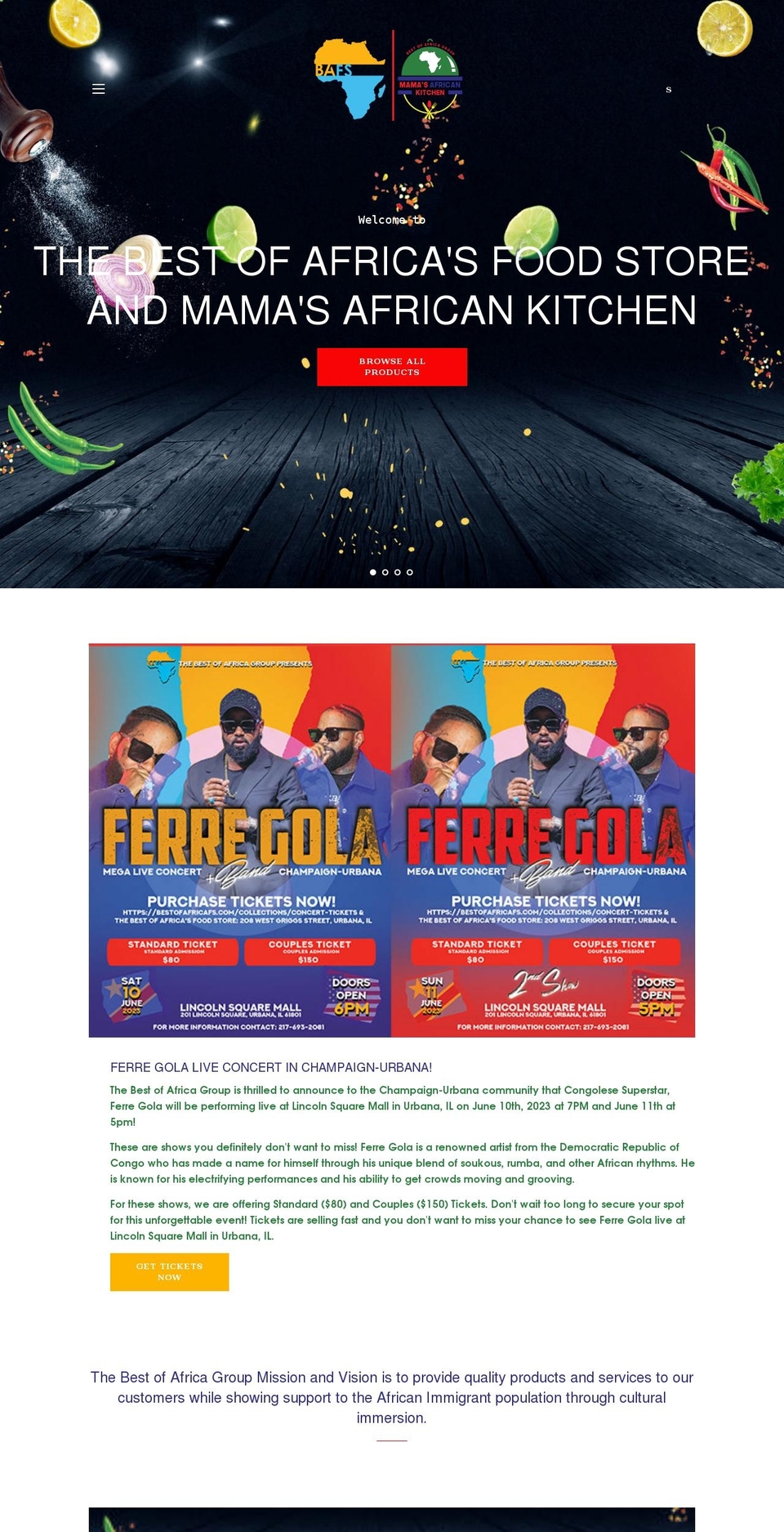 bestofafricafs.com shopify website screenshot