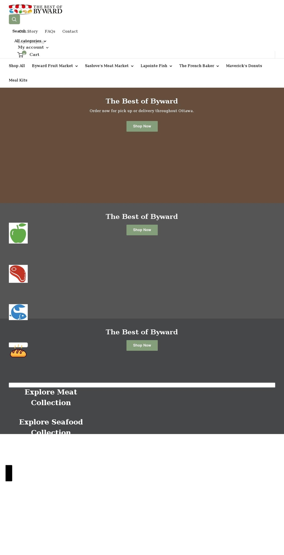 bestofbyward.com shopify website screenshot