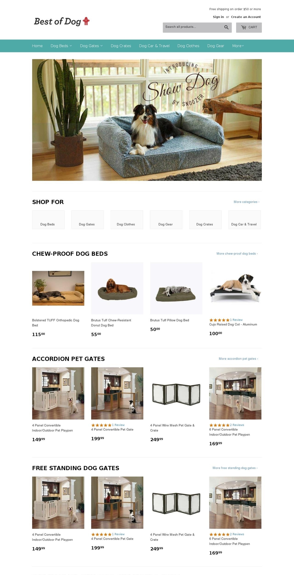 bestofdog.com shopify website screenshot